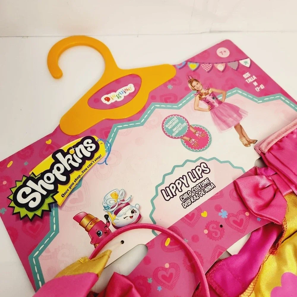 Shopkins Lippy Lips Girls Costume Medium 7-8 – Pink Dress by Disguise‎ - Picture 4 of 5